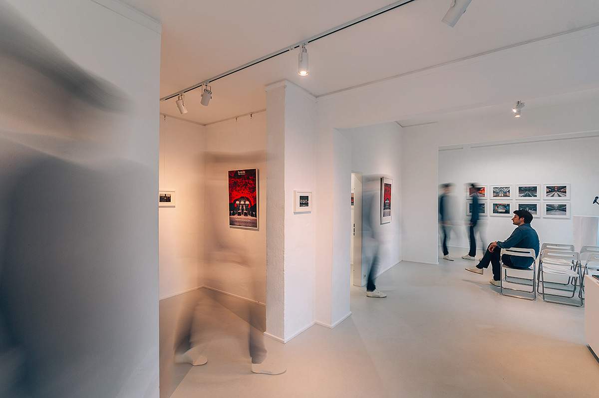 Blick in die Ausstellung von Ciprian Olaru, Galerie Altes Rathaus, Worpswede 2020